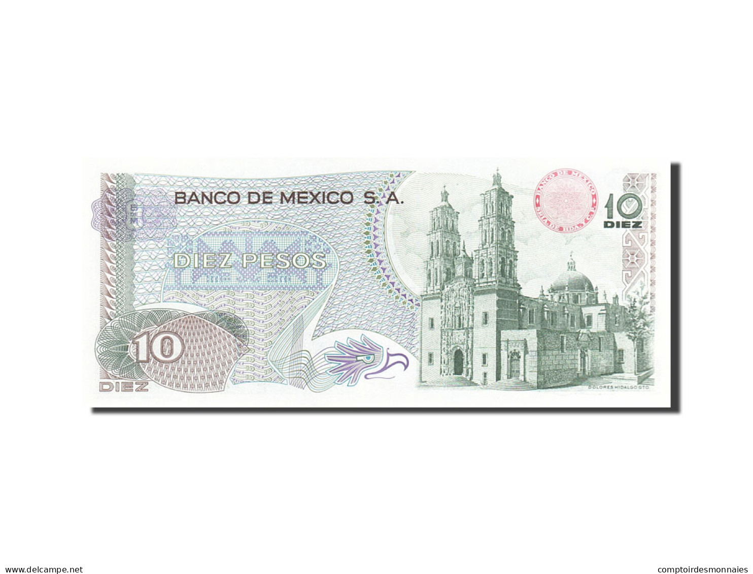 Billet, Mexique, 10 Pesos, 1969-1974, 1974-10-16, KM:63g, NEUF - Mexique