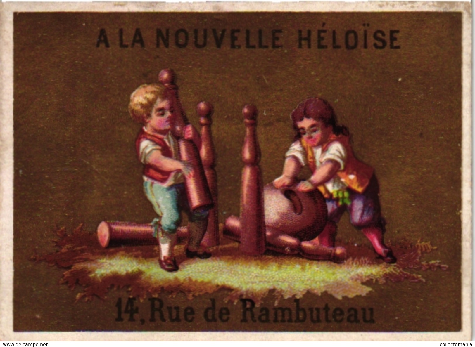 3 Cards C1900 Pub Chocolat De La Marine Imp Romanet Phares De La Bastille  Jeu De Quilles  Kittles  Kegelspel   Litho - Andere & Zonder Classificatie