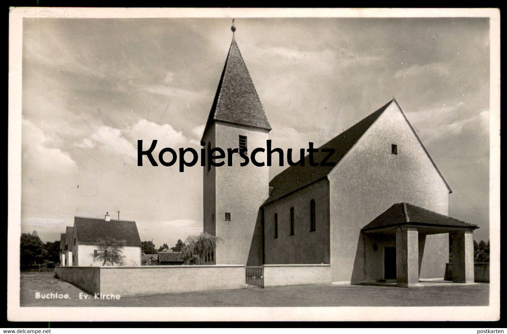 ÄLTERE POSTKARTE BUCHLOE EVANGELISCHE KIRCHE Church église Cpa Postcard AK Ansichtskarte - Buchloe