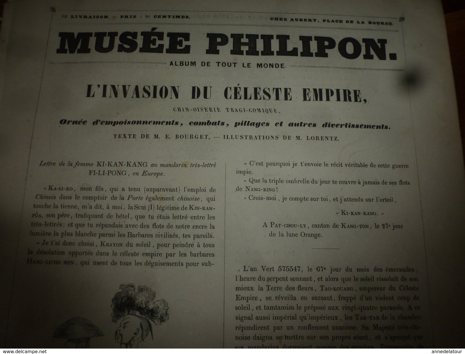 1840 MUSEE PHILIPON :Chine -Oiserie Tragi-Comique Ornée D'empoisonnements,combats,pillages Et Autres Divertissements - 1800 - 1849