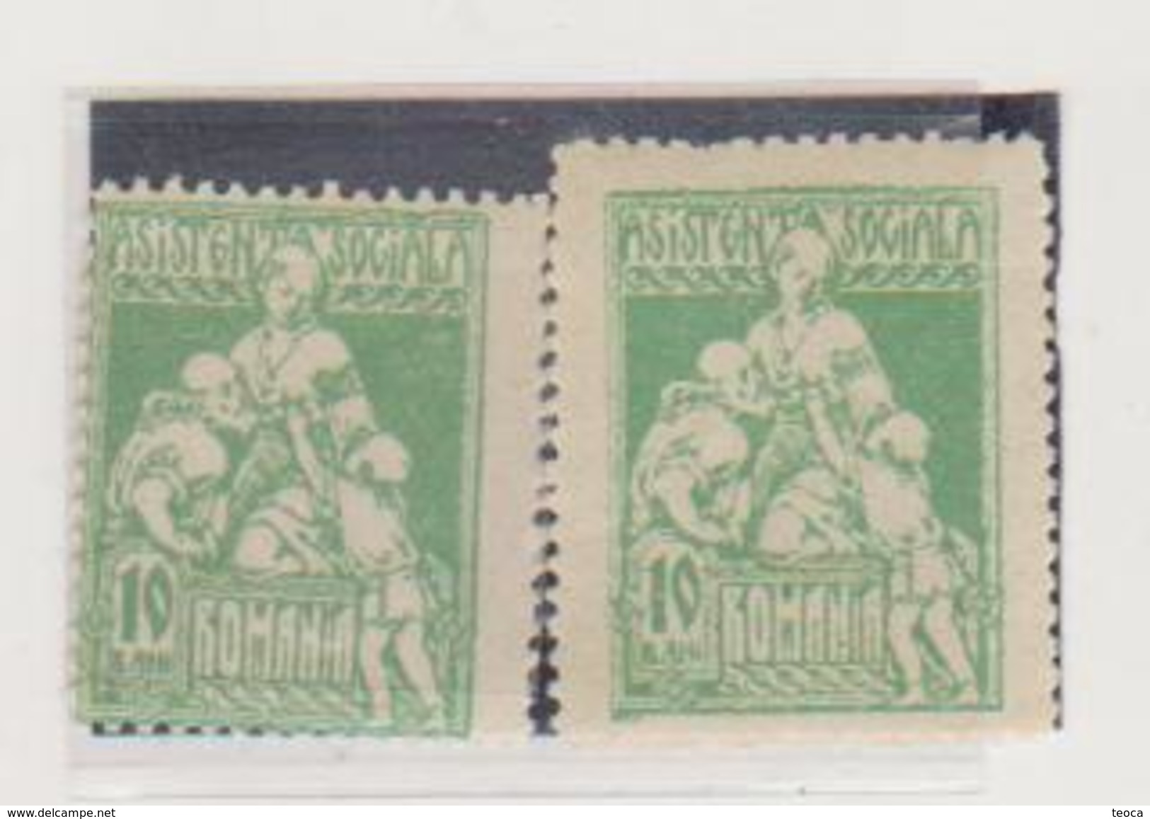 Errors Revenie Stamps Romania 1920 Social Assistence Mispleced  Image PerforATION - Variétés Et Curiosités
