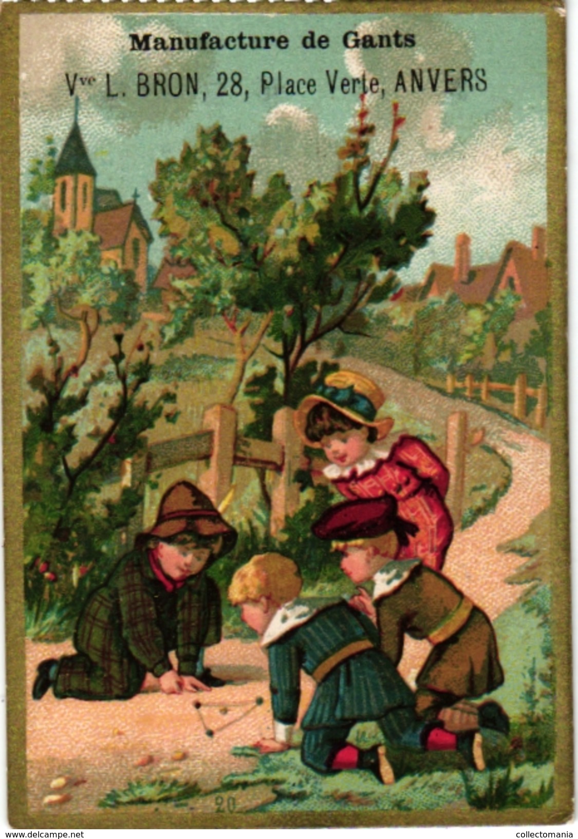 6 Cards C1900 PUB  Guérin Boutron Raverdy Chicorée Belle Jardinière   Play At Marbles Jouer Aux Billes Murmeln - Otros & Sin Clasificación