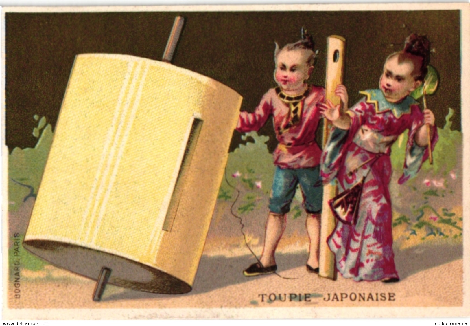 6 Trade Cards PUB Au Quatre Saison Imp Lessertisseux  Toupie Française Ronflante Sabot Allemagne Japonaise SPINNING