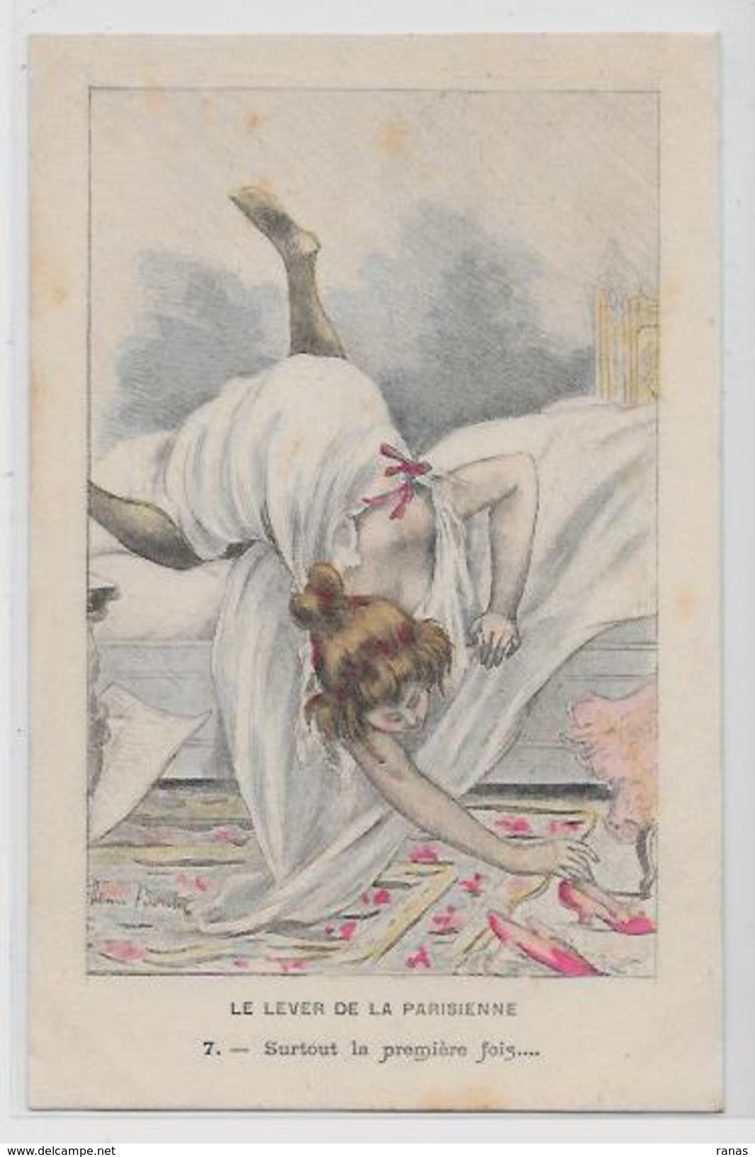 CPA Henri BOUTET Art Nouveau Femme Pin Up érotisme Non Circulé Girl Woman Scan Du Dos - Boutet