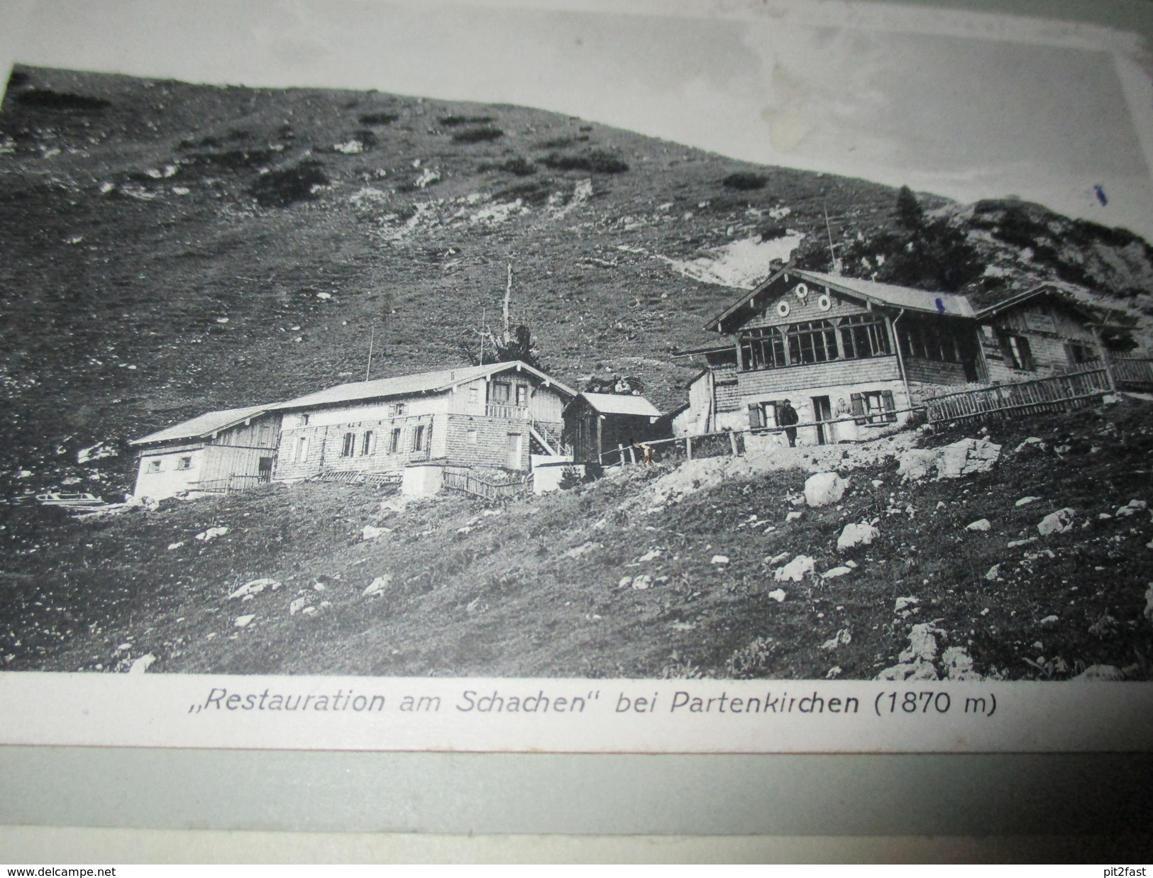 13x alte Ansichtskarten 1921 , Mittenwald , Lautersee , Kranzberg , Leutasch , Karwendelhütte , Albumseite , Album , AK