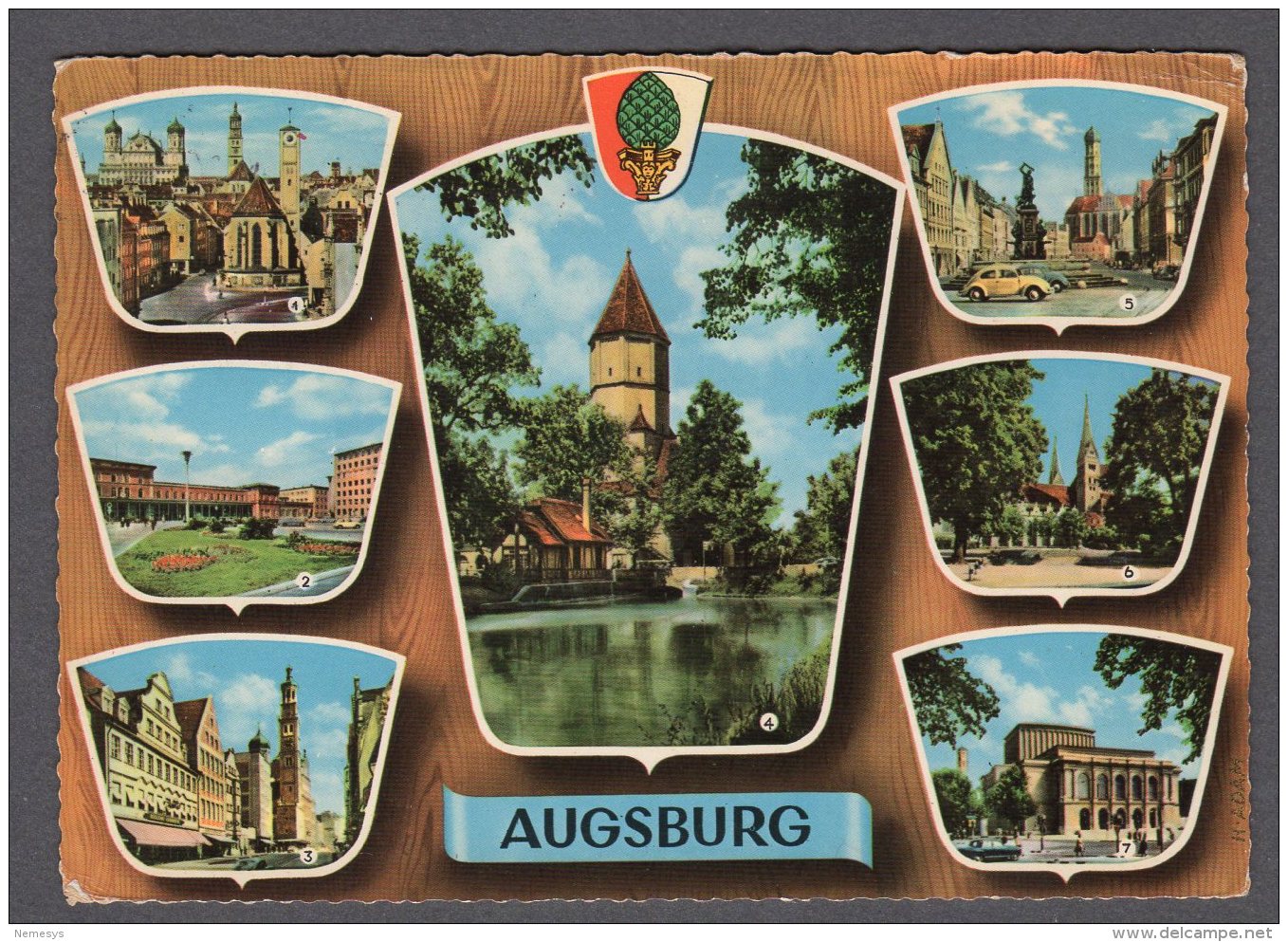 1960 AUGSBURG JAKOBSKIRCHE UND RATHAUS FG V  SEE 2 SCANS - Schwabach