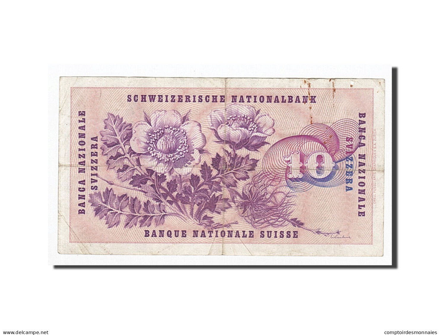 Billet, Suisse, 10 Franken, 1963-03-28, KM:45h, TB+ - Switzerland