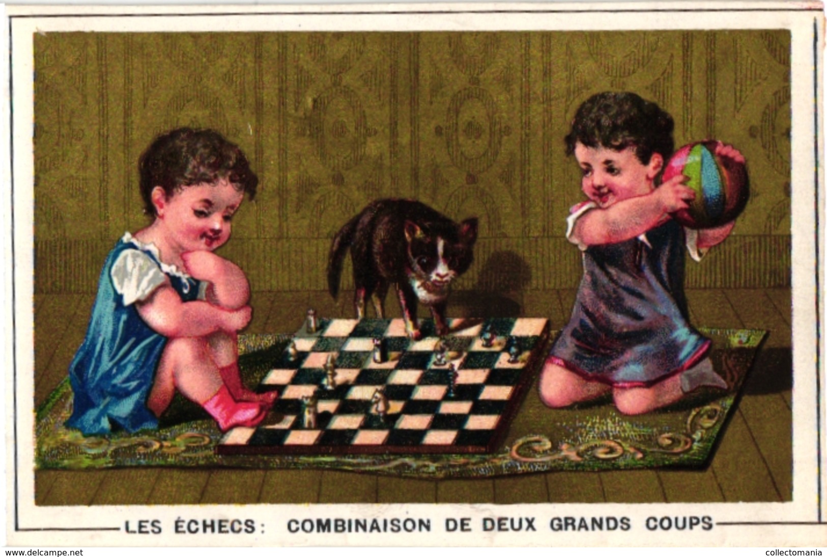 6 TRADE Cards Chromos CHESS ECHECS CHACH  Biljart Billard Loto Domino Card Game Jeu De Cartes - Echecs