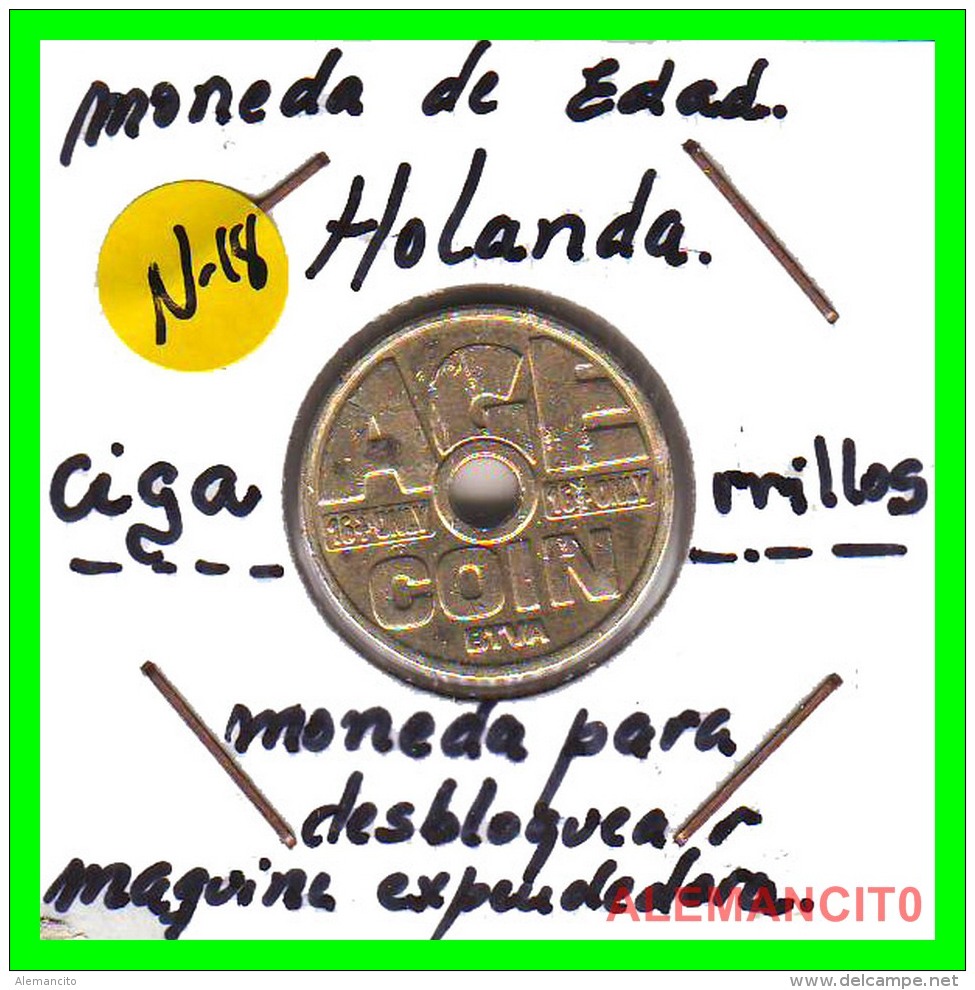 JETON PARA DESBLOQUEAR  MAQUINA EXPENDEDORA DE CIGARRILLOS - Lots & Kiloware - Coins