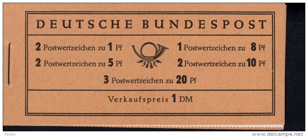 Markenheftchen Bund Postfr. MH 04 Y II Theodor Heuss MNH ** (1) - 1951-1970