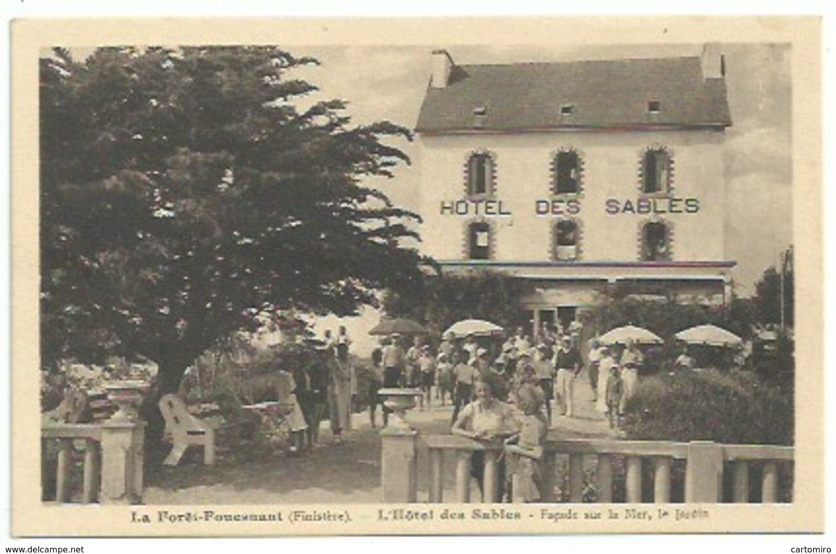 29 La Foret De Fouesnant - L'hotel Des Sables - Façade Sur La Mer Le Jardin - La Forêt-Fouesnant