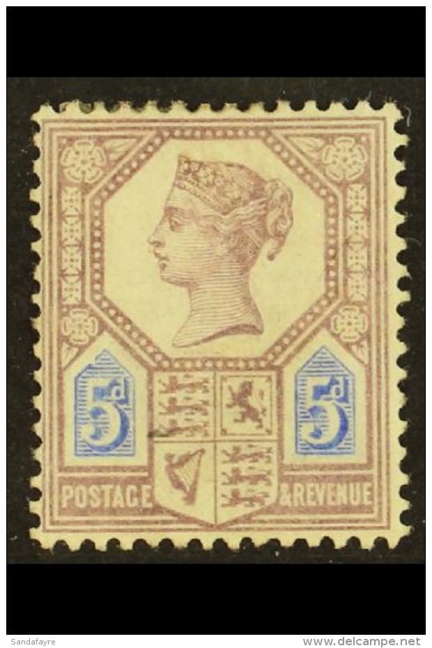 1887-92 5d Dull Purple &amp; Blue, Die II, Considerable Damage To Left Value Tablet, SG Spec K36c, SG 207a, Mint,... - Other & Unclassified