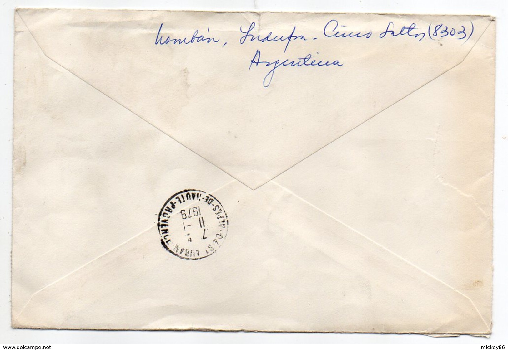 Argentine--1979--Lettre Recommandée N° 01580  Pour  Saint AUBAN -04-(France)--Composition De Timbres -cachet - Briefe U. Dokumente