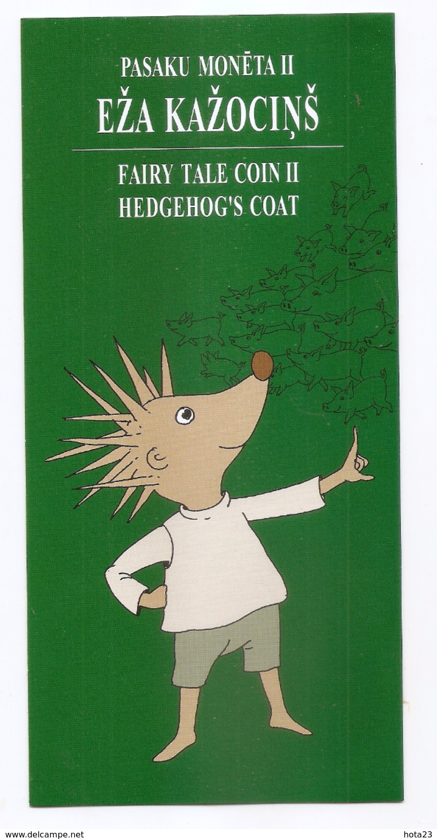 Latvia Silver Fairy Tale Hedgehog 2016 IGEL Only Original Bank Booklet Lettland - Letland