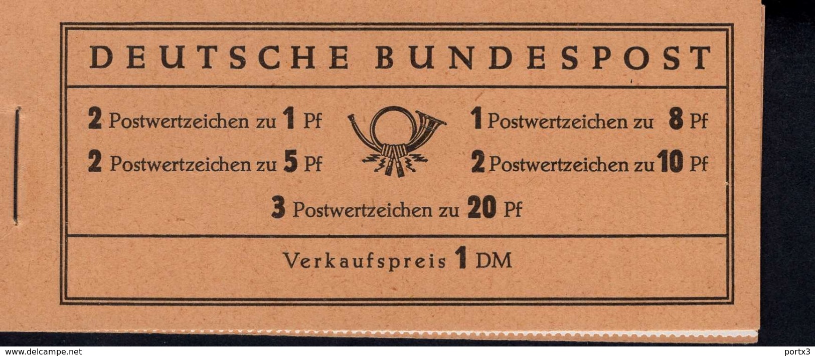 Markenheftchen Bund Postfr. MH 04 Y II Theodor Heuss MNH ** Neuf (3) Roter Und Grauer Randstreifen - 1951-1970