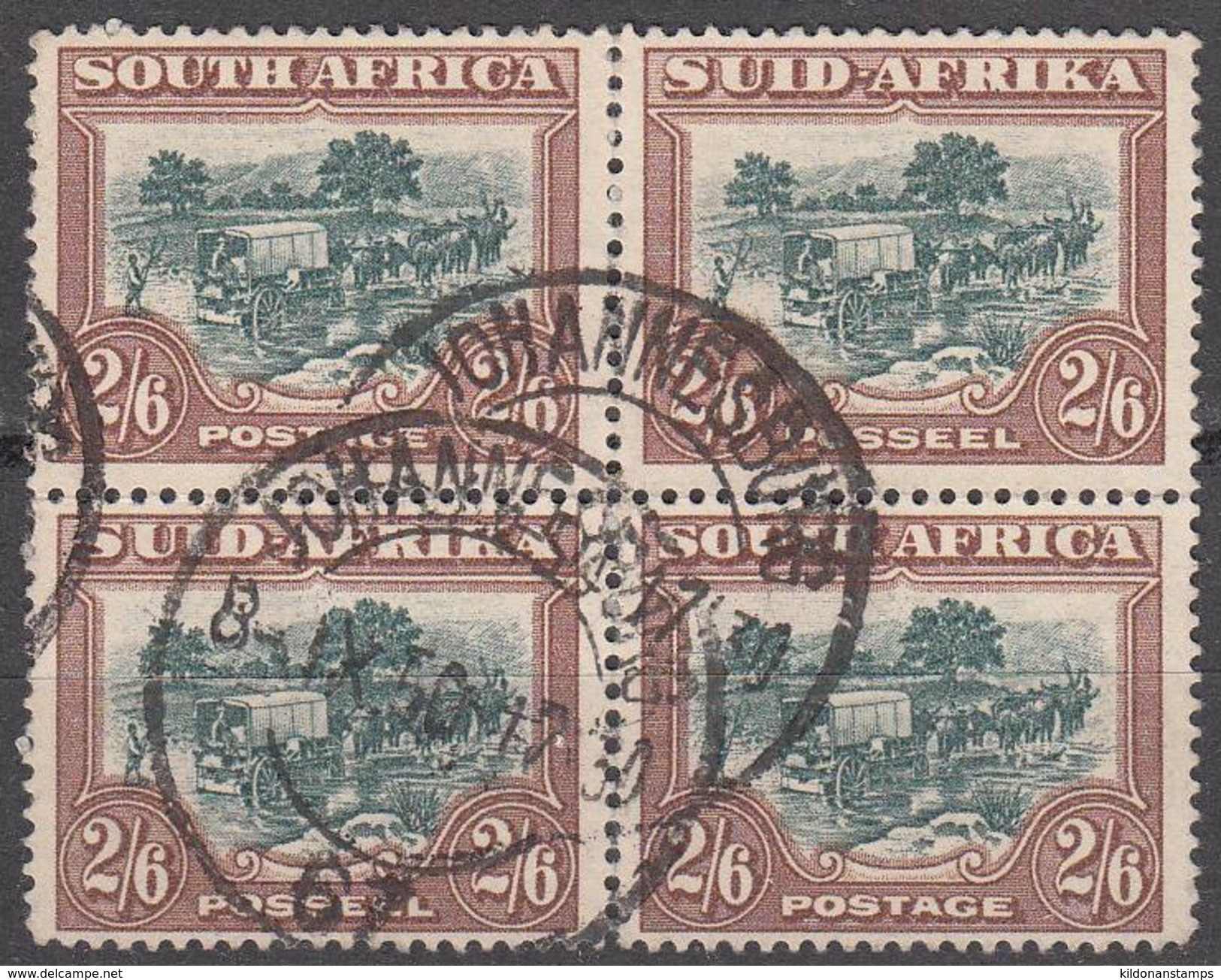 South Africa 1933-54 Cancelled, Block Of 4, Sc# 63 - Oblitérés