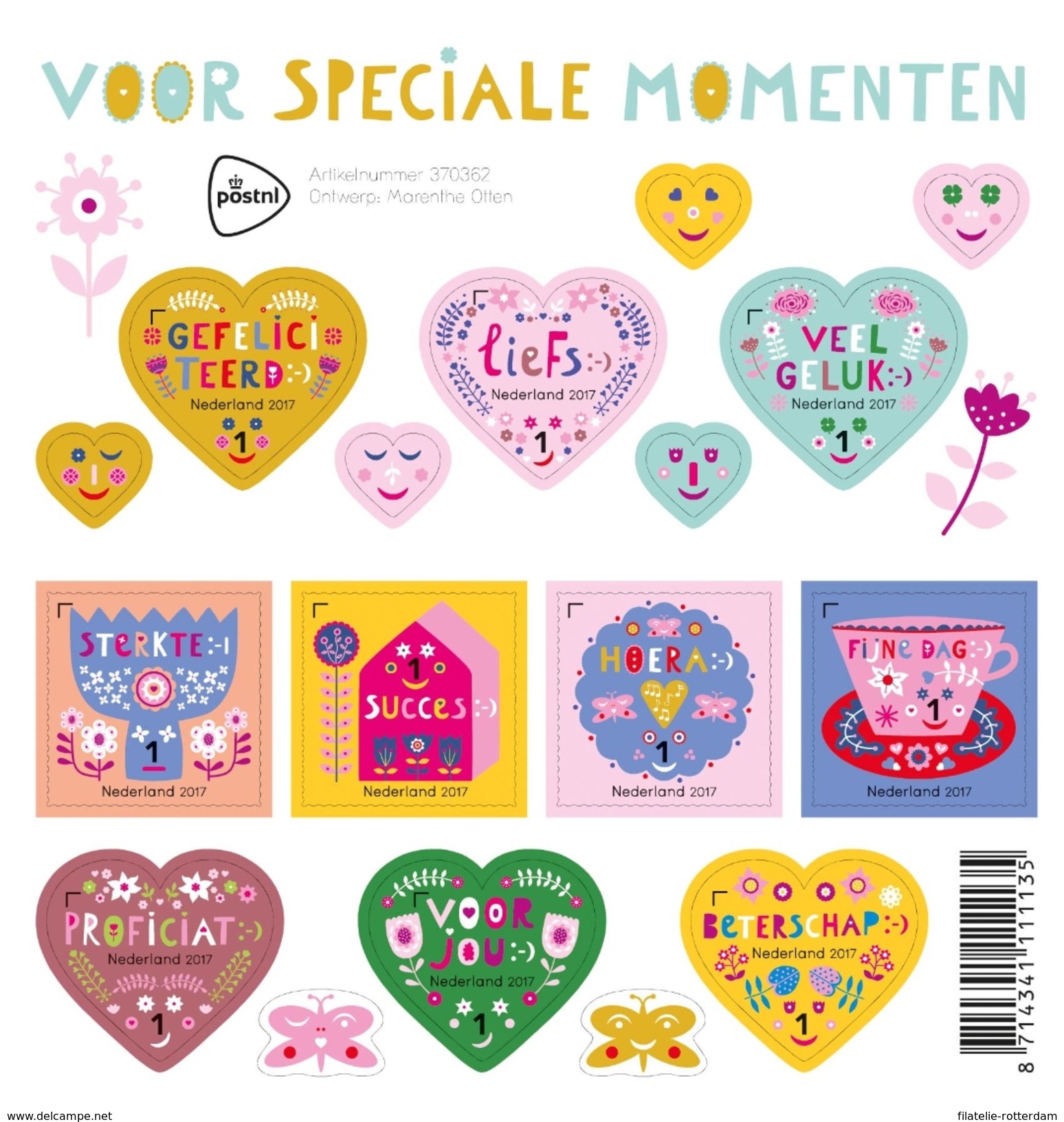 Nederland / The Netherlands - Postfris / MNH - Sheet Speciale Momenten 2017 - Nuevos