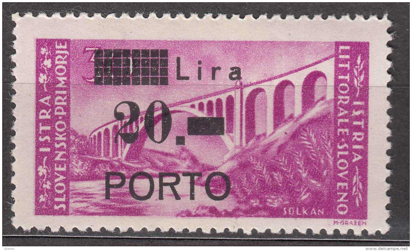 Istria Litorale Yugoslavia Occupation, Porto 1946 Sassone#12 Mint Never Hinged - Jugoslawische Bes.: Istrien