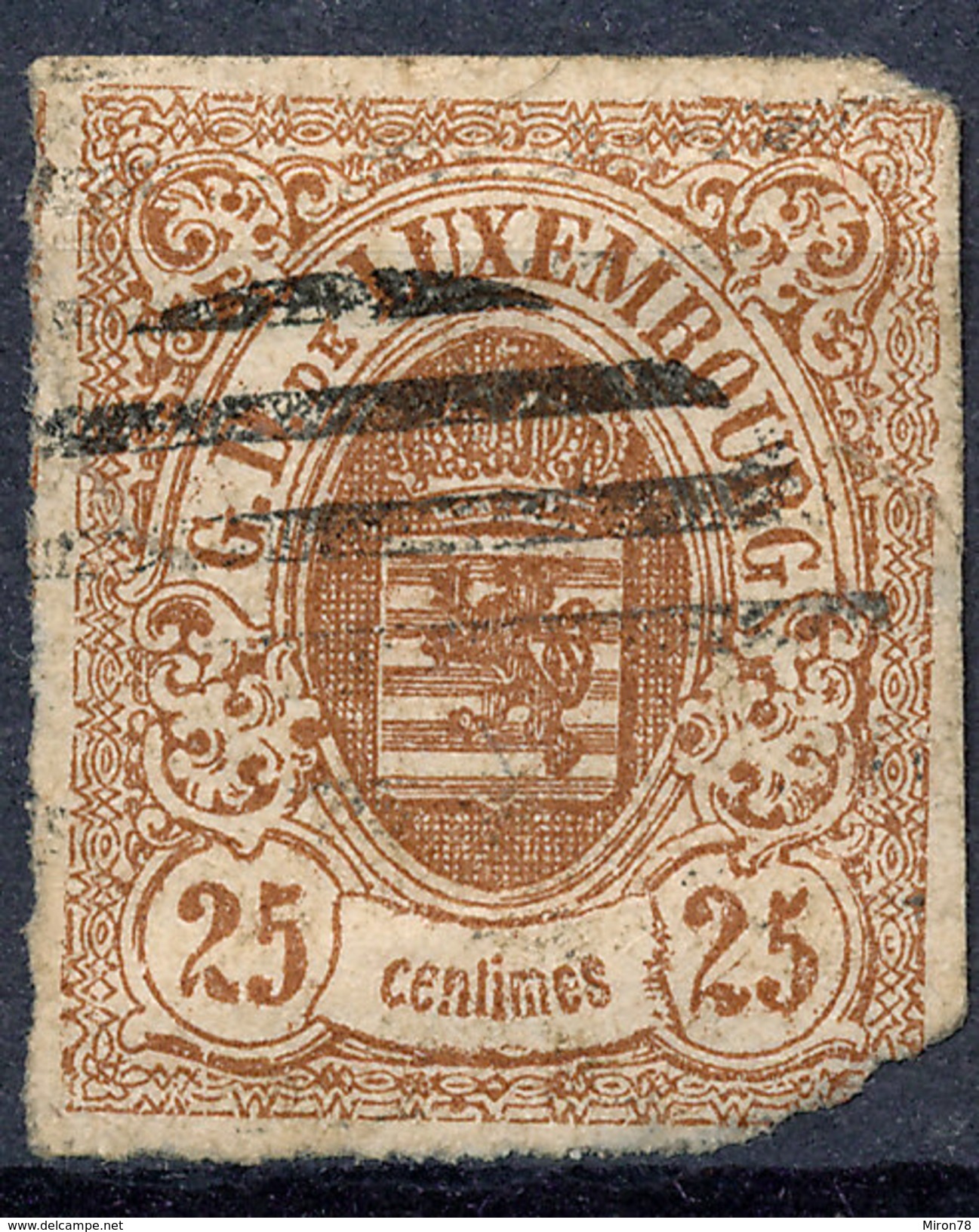 Stamp  Luxembourg 1859 25c Used Lot#23 - 1852 Willem III