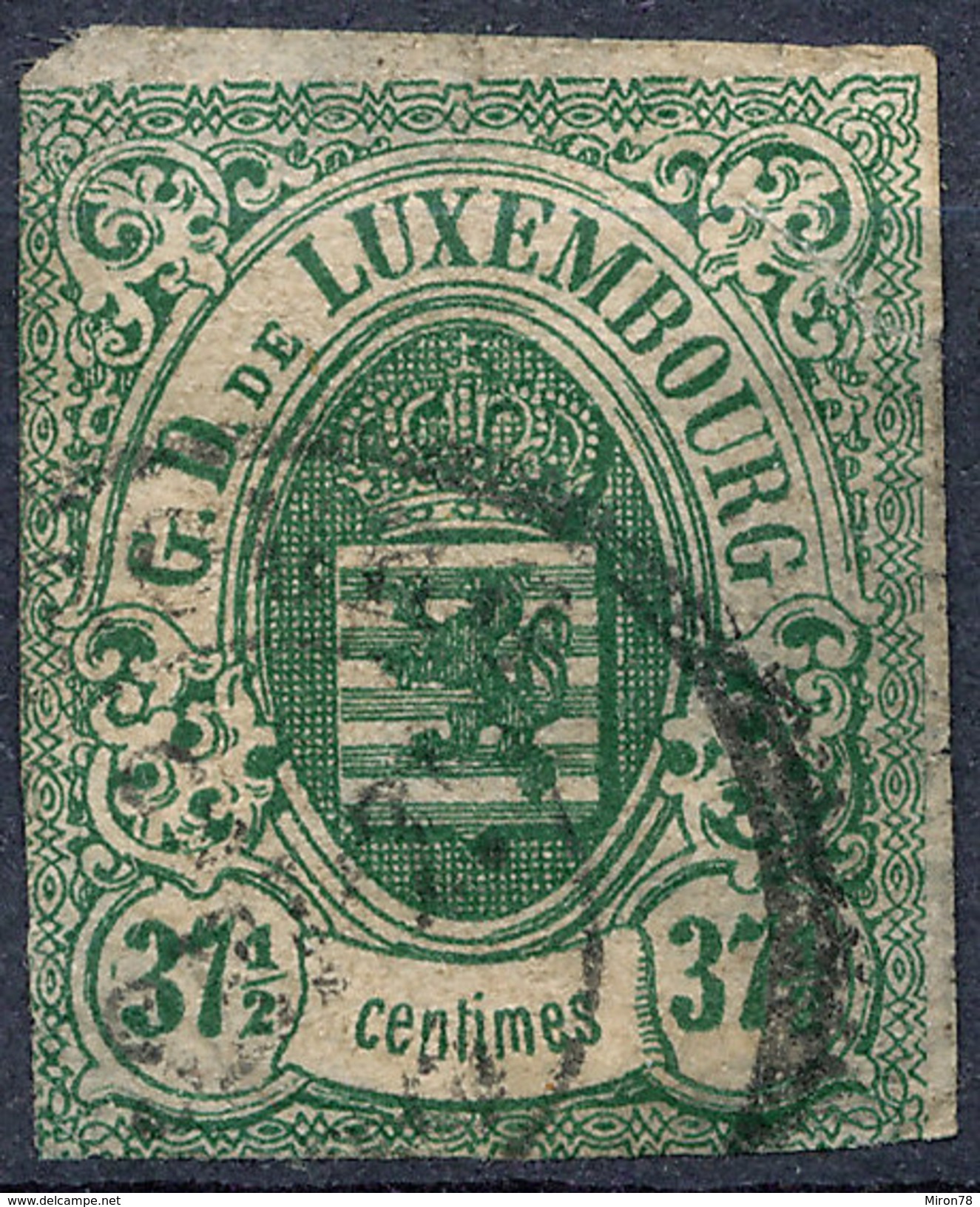 Stamp  Luxembourg 1859 37 1/2c Used Lot#27 - 1852 Willem III