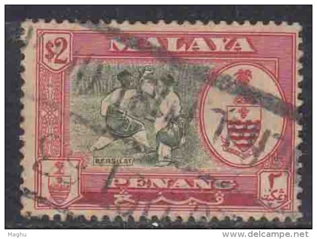 $2 Used Penang, Malaya, Malaysia, 1960, Sport - Penang