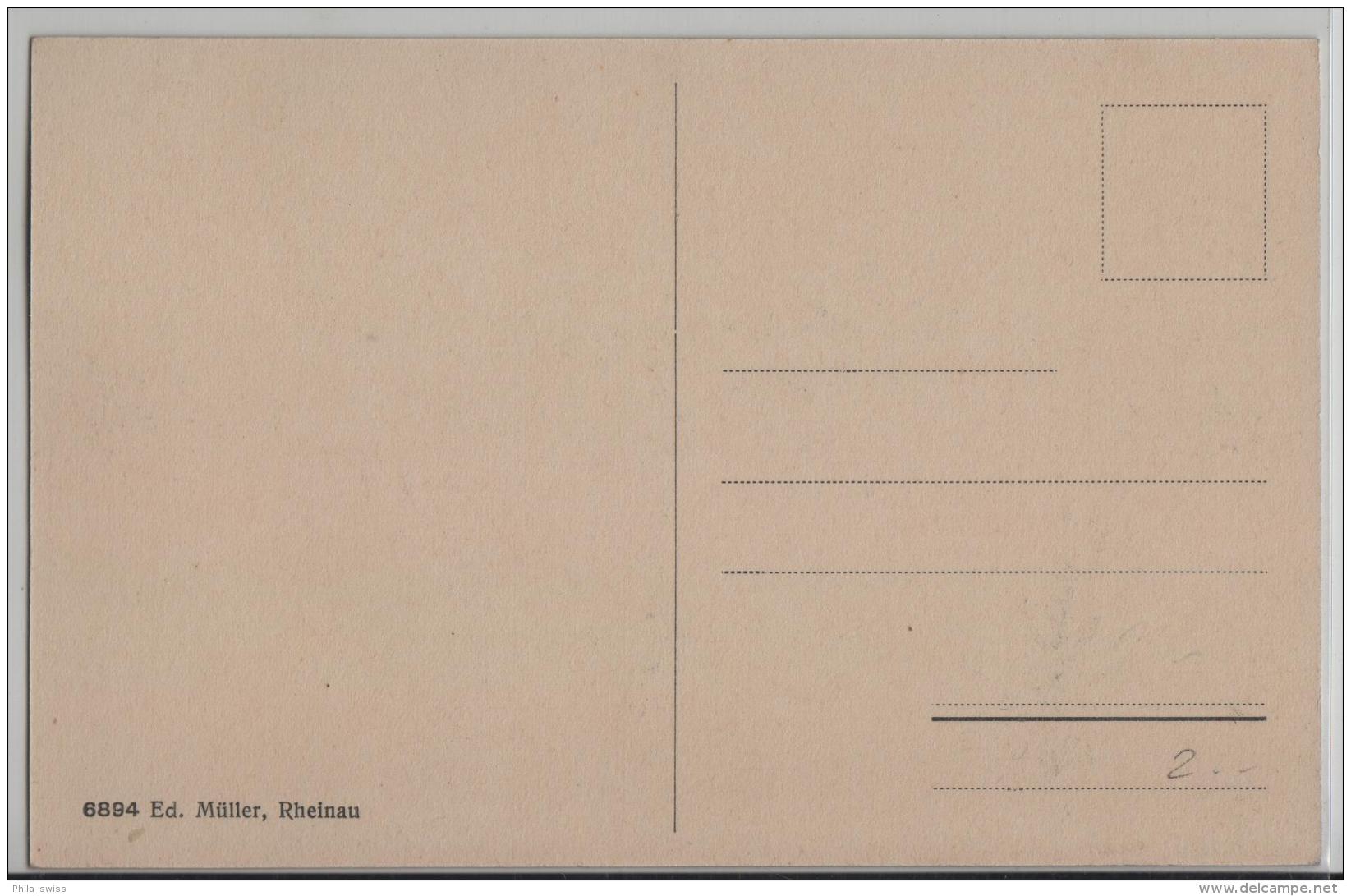 Rheinau (Zürich) Klosterkirche - Litho Ed. Müller - Rheinau