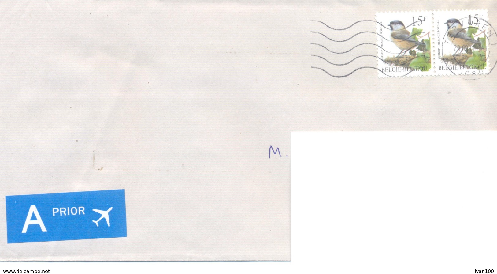 2000. Belgium, The Letter Sent By Ordinary Post To Moldova - Briefe U. Dokumente