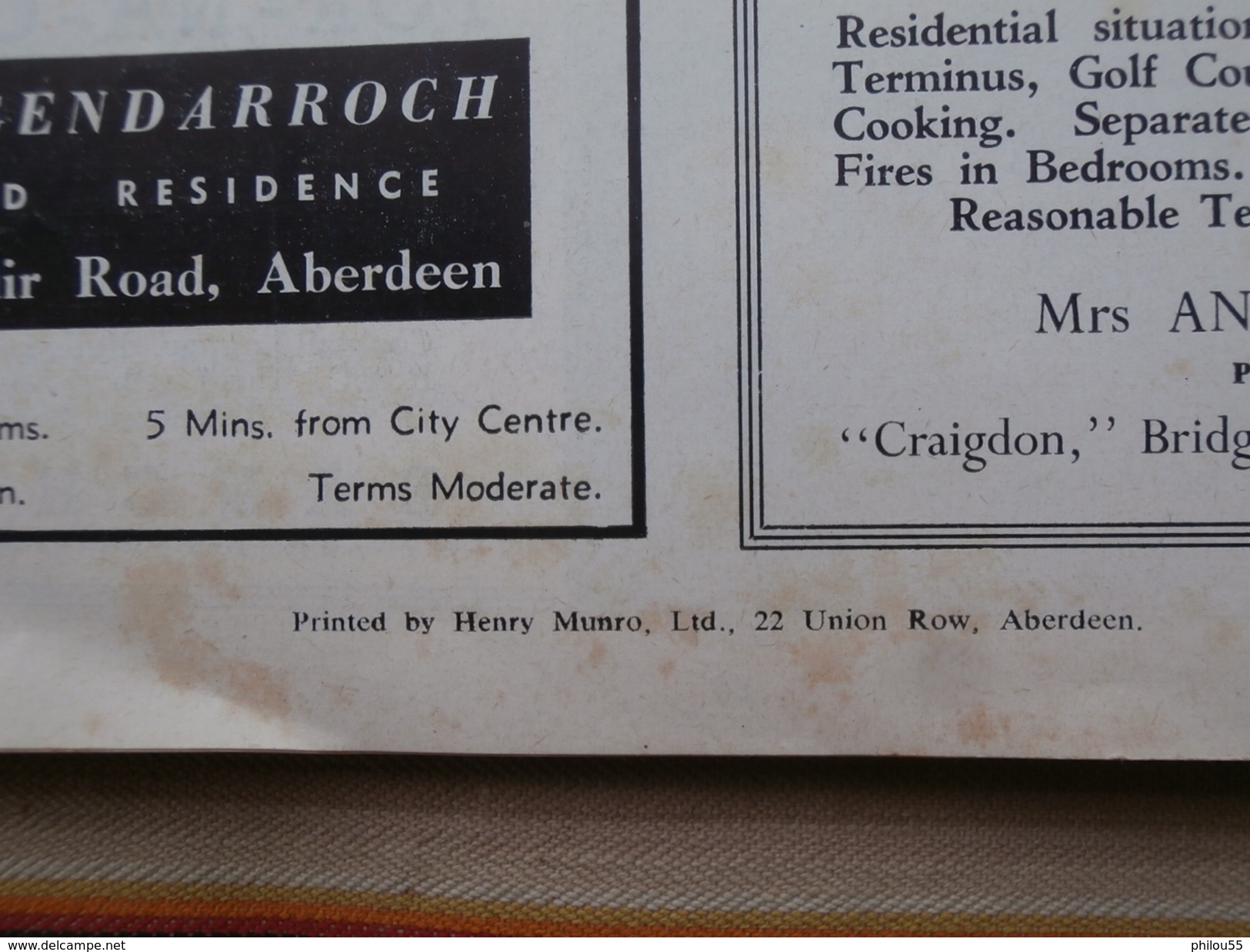 Ecosse ABERDEEN Official HOLIDAY GUIDE1955 TOP Pub