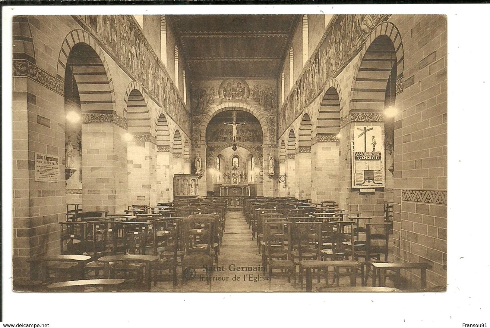 Saint Germain ( Belgique Eghezee ) Intérieur De L'Eglise - Eghezee