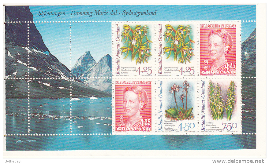 Greenland Booklet 1996 Orchids, Queen Margrethe - Postzegelboekjes