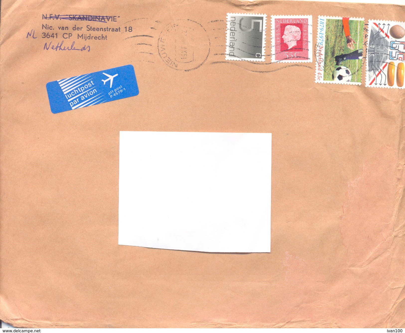 2000. Netherlands, The Letter Sent By Ordinary Post To Moldova - Lettres & Documents