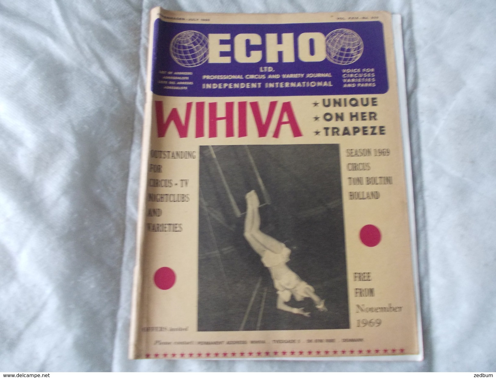 ECHO LTD Professional Circus And Variety Journal Independent International N° 329 July 1969 - Entertainment