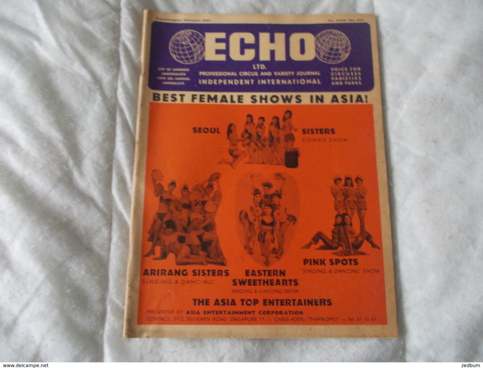 ECHO LTD Professional Circus And Variety Journal Independent International N° 324 February 1969 - Entertainment