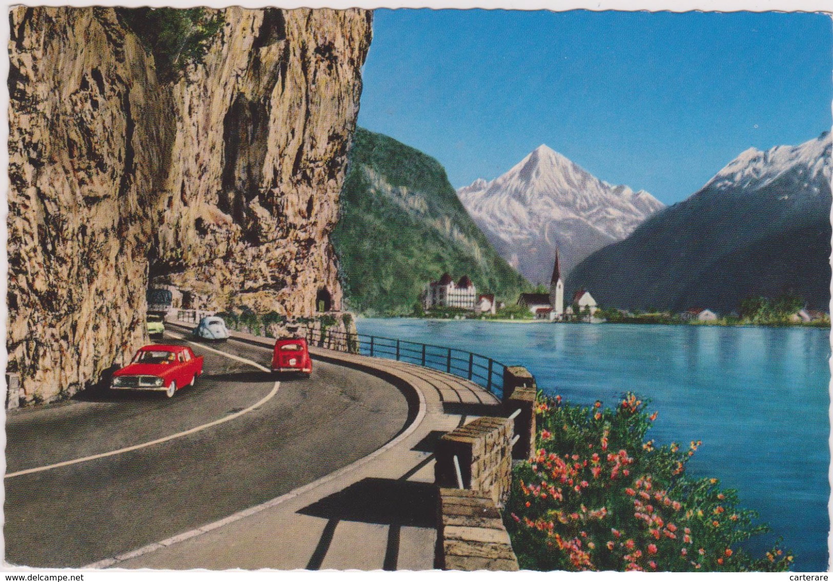 SUISSE,SCHWEIZ,SVIZZERA,SWITZERLAND,HELVETIA,SWISS ,URI,FLUELEN,AXENSTRASSE,1968 - Flüelen