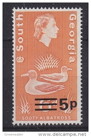 South Georgia 1977 Decimal Surcharges 5p On 6d ** Mnh (21095) - South Georgia