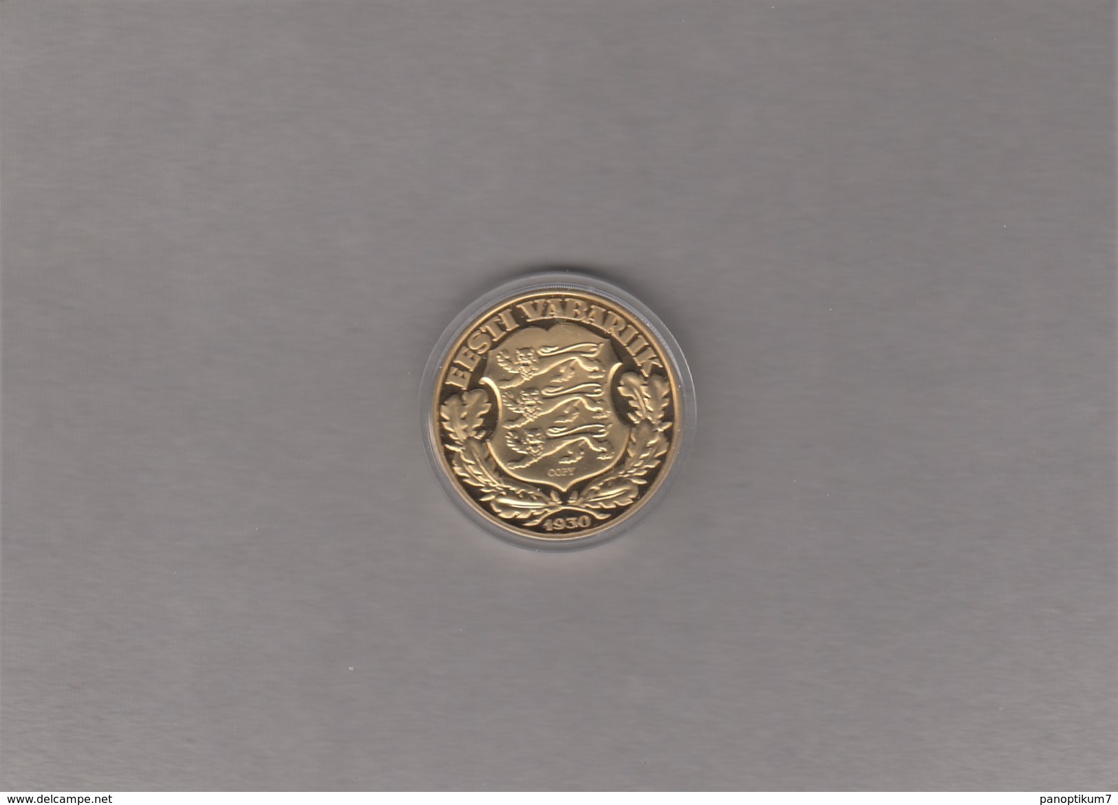 Estonia Replica Of 1930  2 Krooni TOOMPEA Coin,gold Plated,unopened With A Certificate - Estonie