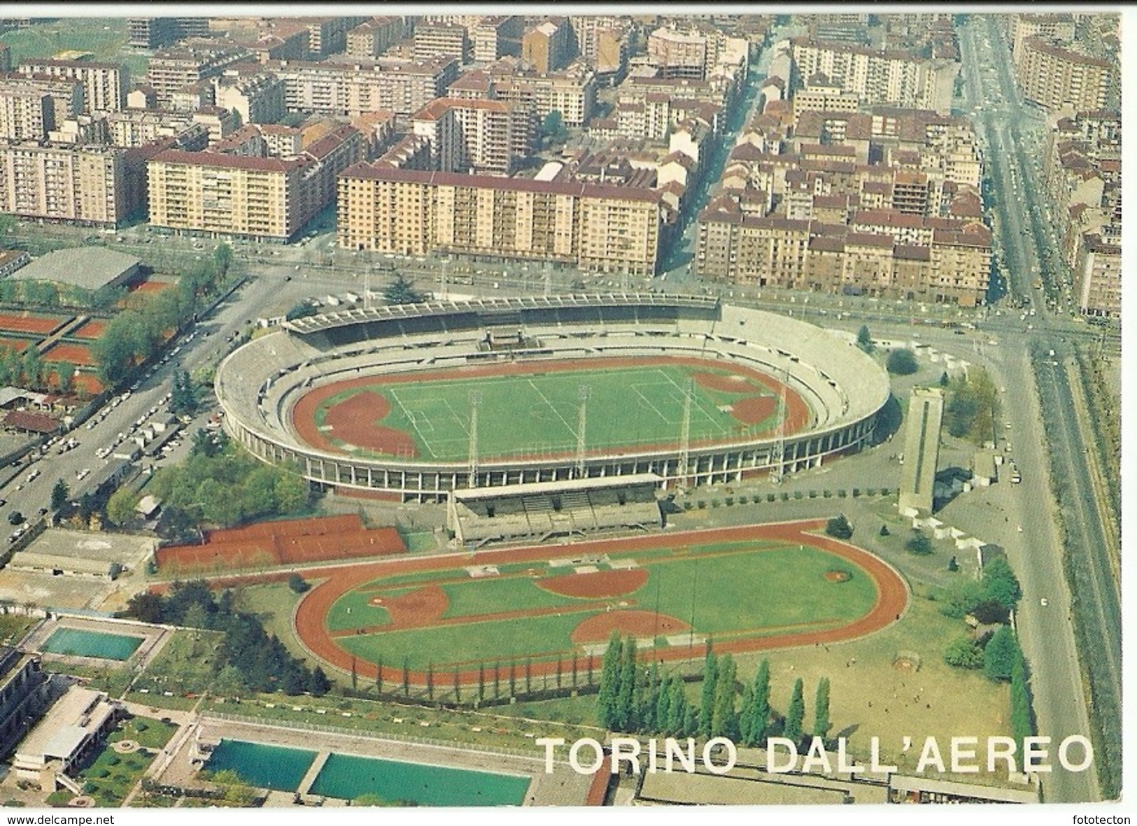 Torino Dall'aereo - Lo Stadio Comunale - 1985 - Timbro Italia '85 Esposizione Mondiale Filatelia, Roma - Storia Postale - Stadia & Sportstructuren