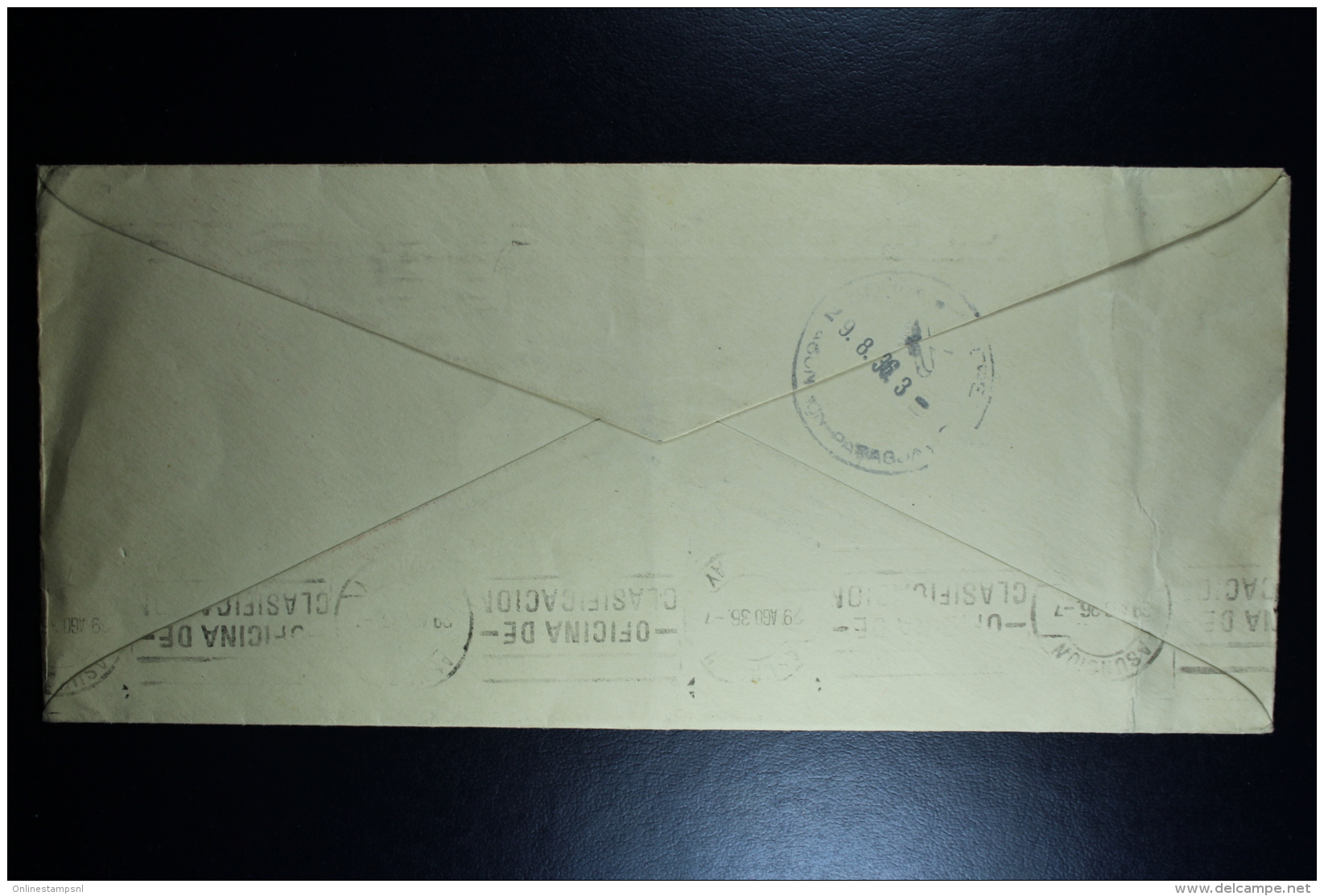 GB Airmail Cover 1936 On His Britannic Majesty's Service London-&gt; Paraquay  SG 395 4-block Lufthansa - Brieven En Documenten