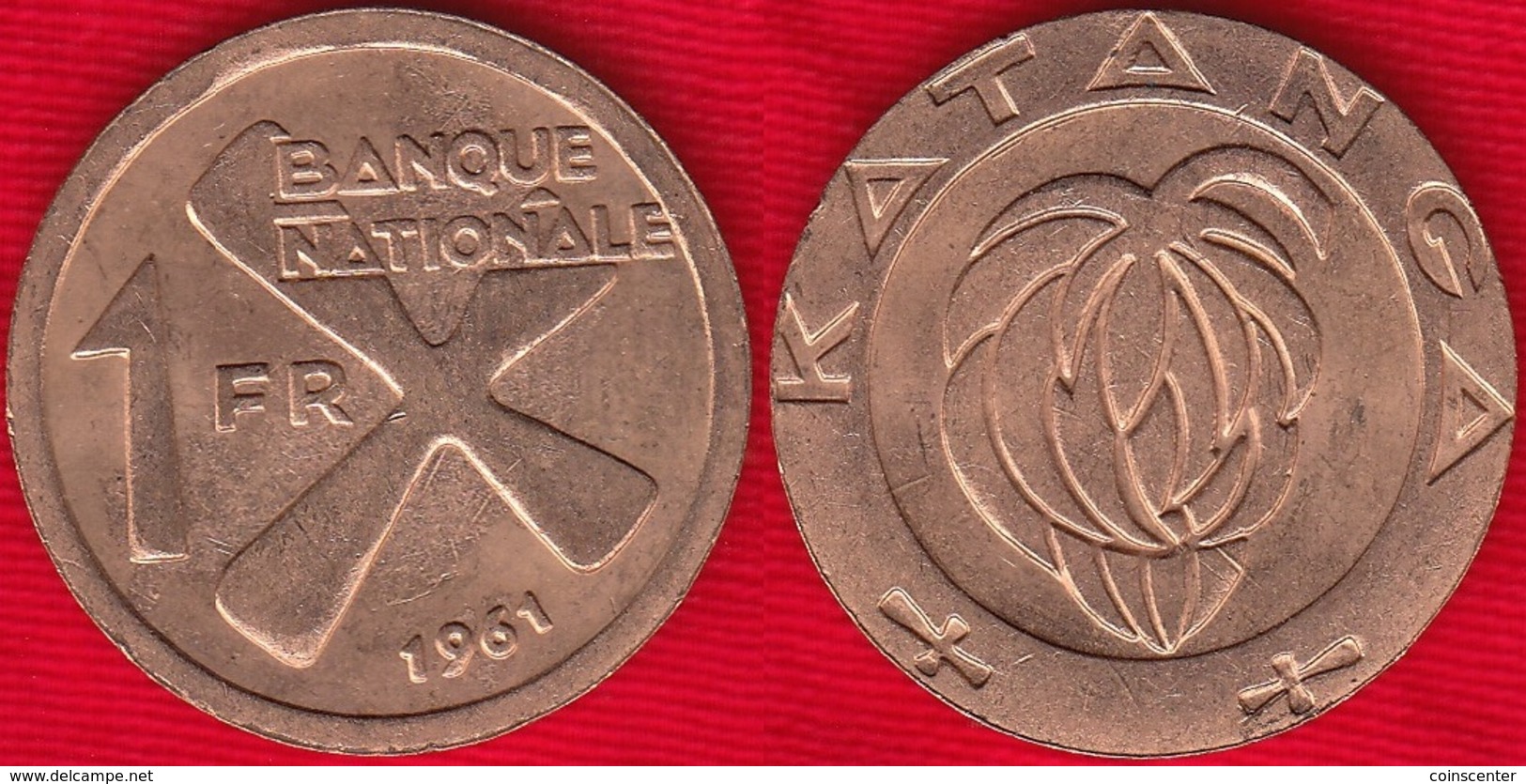 Katanga 1 Franc 1961 Km#1 - Katanga