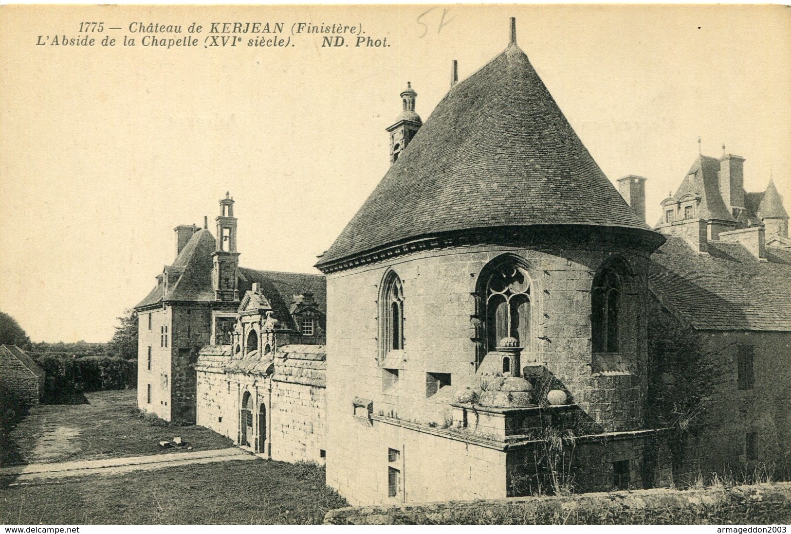 G01 / DEPT 29 CPA Saint-Vougay CHATEAU DE KERJEAN  NEUVE VOIR DOS - Saint-Vougay