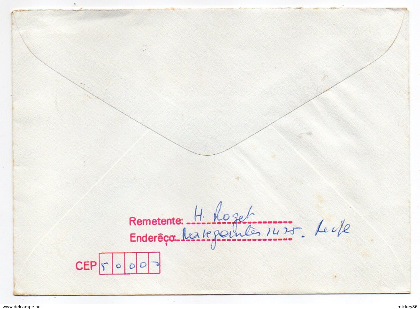 Brésil -1981--Lettre De BOA VISTA (Recife) Pour PARIS (France)--paire De Timbres Sur Lettre-- Beau Cachet - Lettres & Documents