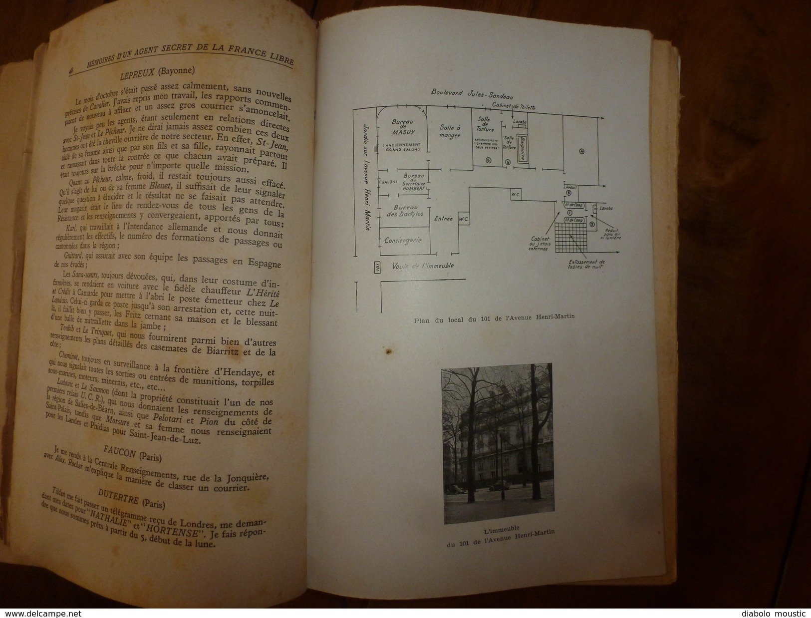 1947 UNE AFFAIRE DE TRAHISON par REMY dédicacé à Charles Breton CHEF RESISTANT,pour service rendu à l'OCM,photographies