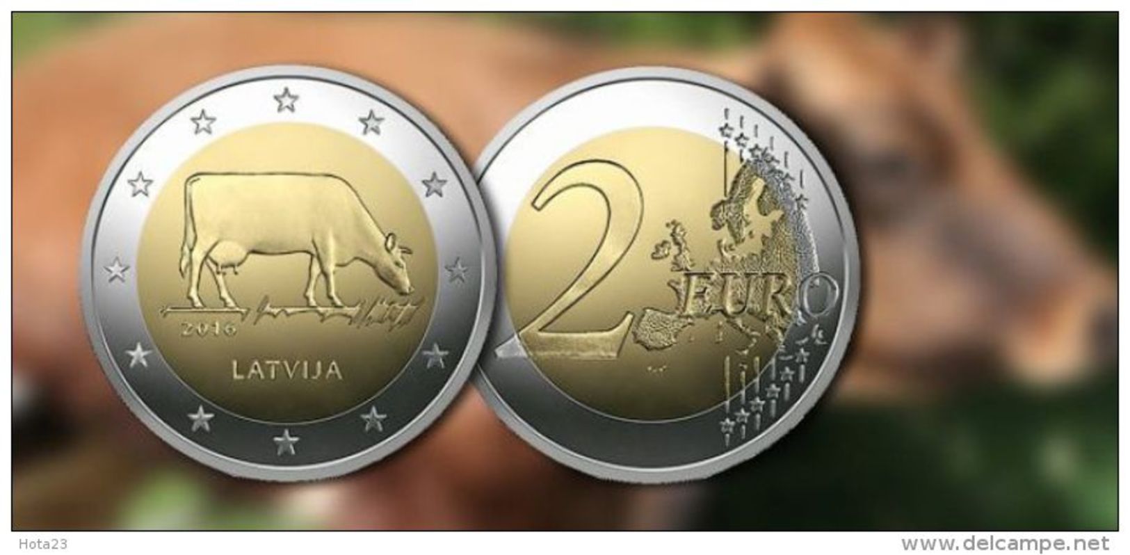 LATVIA COW, KUH, Mucca 2016 LETTLAND Latvia Gedenkmünze COIN 2 &euro;  UNC - Letland