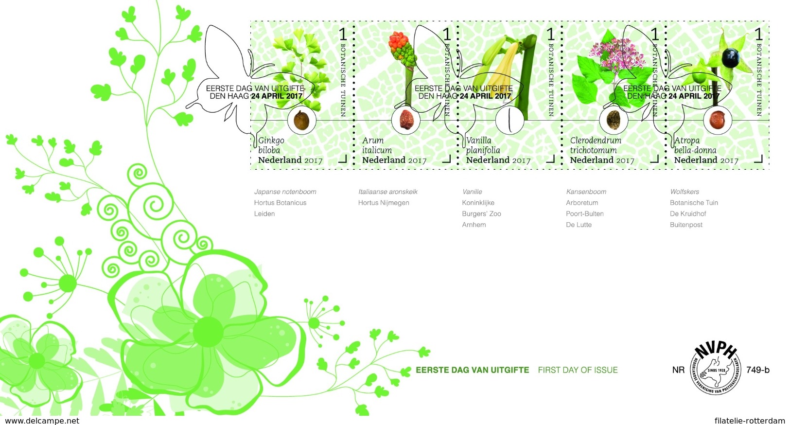 Nederland / The Netherlands - Postfris / MNH - FDC Botanische Tuinen 2017 PRE-ORDER! - Nuevos