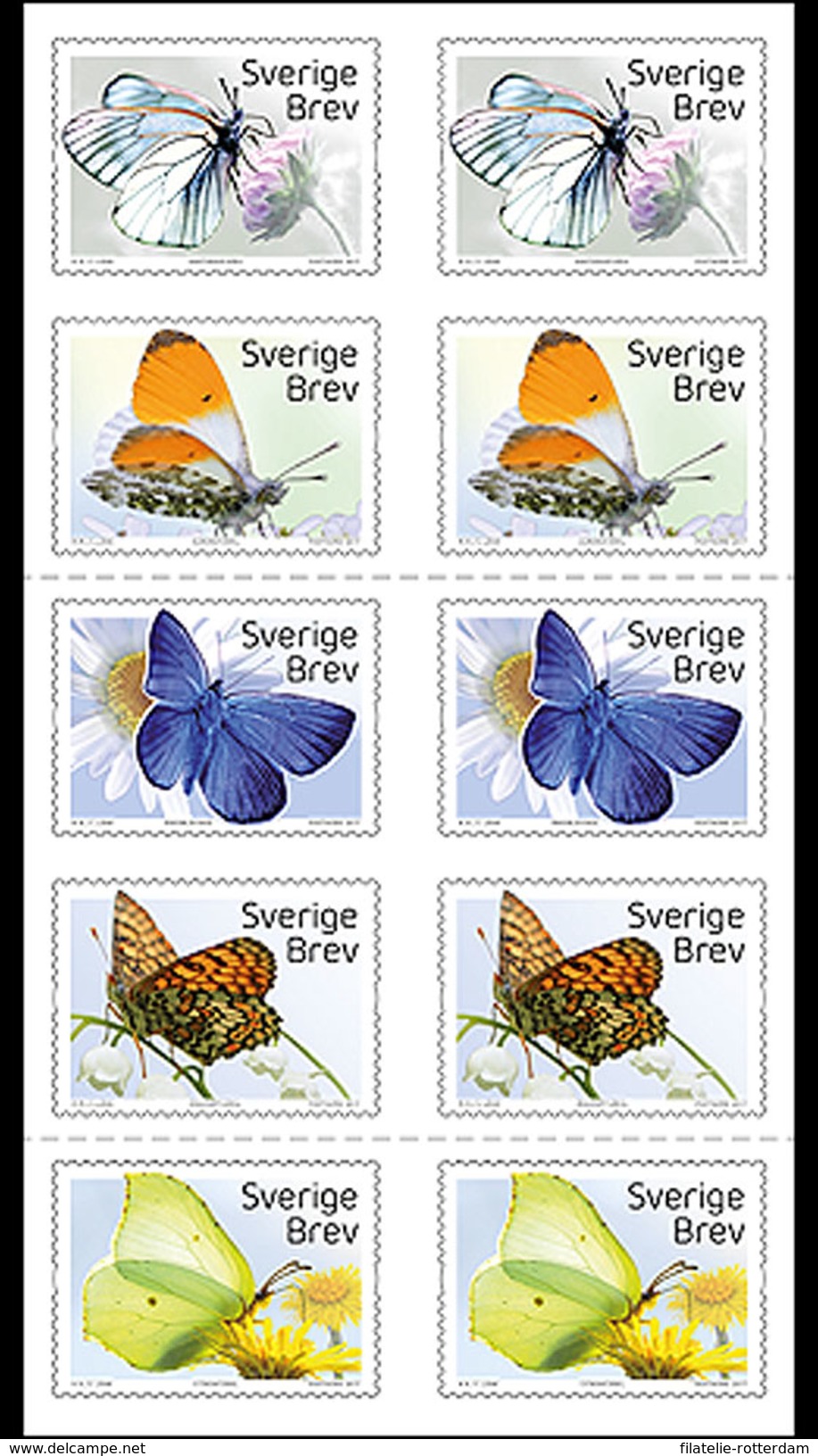 Zweden / Sweden - Postfris / MNH - Booklet Vlinders 2017 - Nuovi