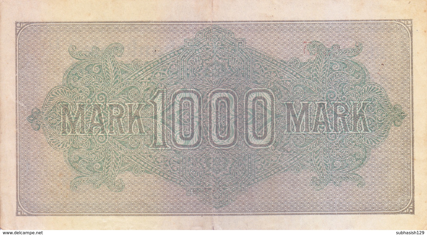 REICH GERMANY / NAZI GERMANY - BANK NOTE - 1922 - 1000 MARK - 1000 Mark