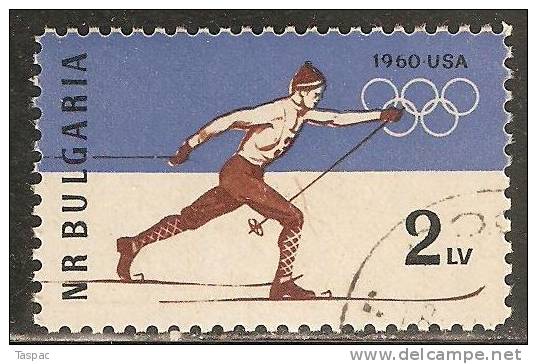 Bulgaria 1960 Mi# 1153 A Used - 8th Winter Olympics, Squaw Valley / Skier - Usados