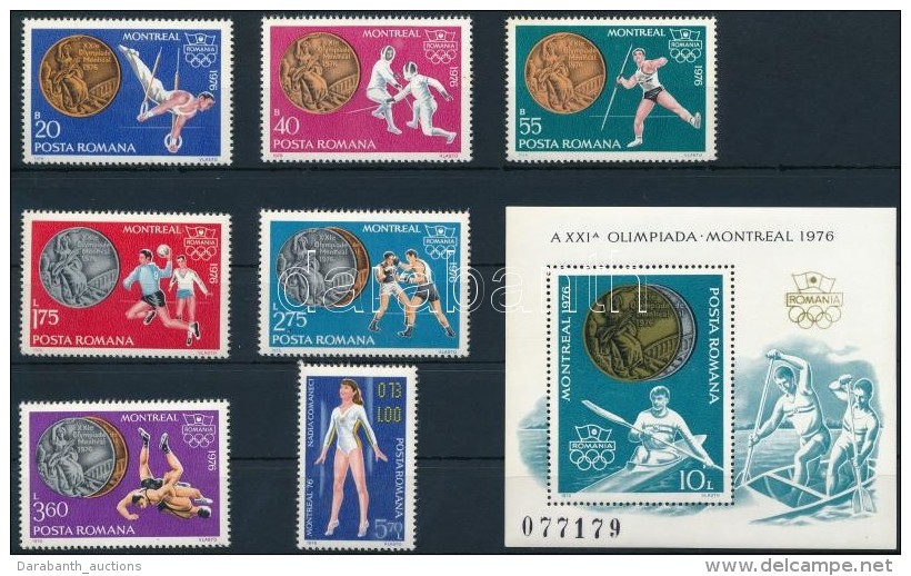 ** 1976 A Montreali Olimpia &eacute;rmesei Mi 3372-3378 + Blokk Mi 137 - Altri & Non Classificati