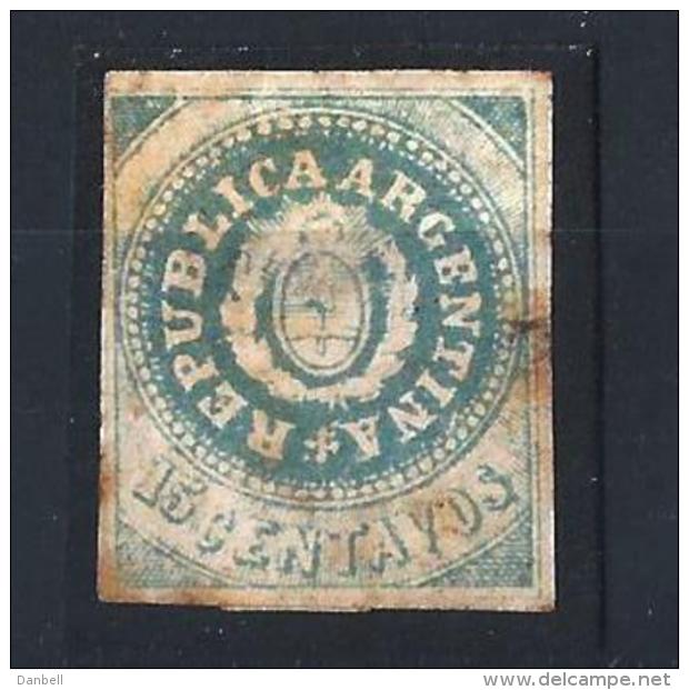 ARGENTINA04) 1862 - 15 Cent. Blue SCOTT 7a MLH - Neufs