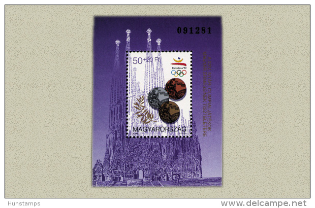 Hungary 1992. Olimpic Games, Barcelona, Winners Sheet MNH (**) Michel: Block 222 / 5 EUR - Neufs